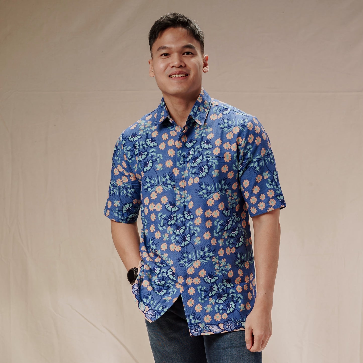 Sakura - Mandalas Kemeja Batik Pria Premium Lengan Pendek