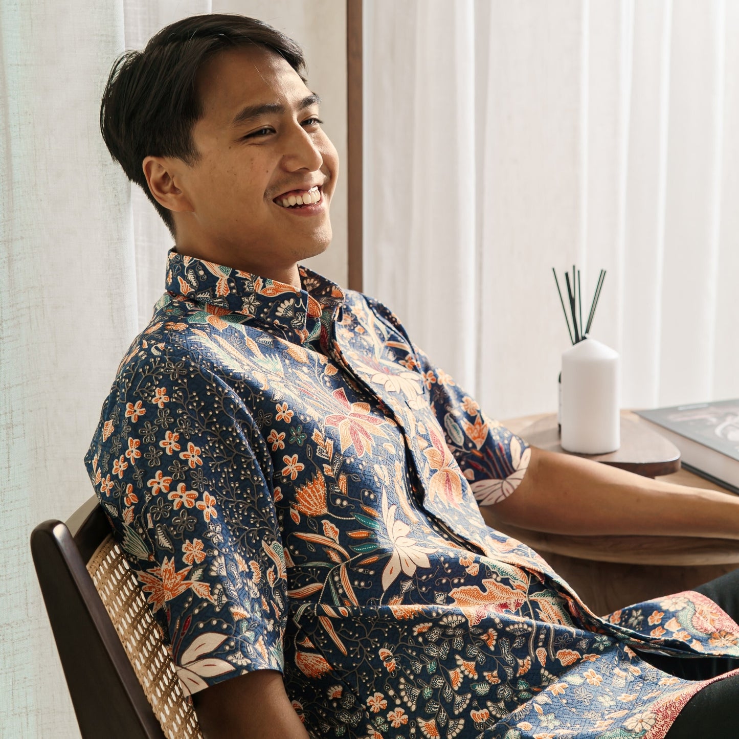Simba - Mandalas Premium Men's Short Sleeve Batik Shirt