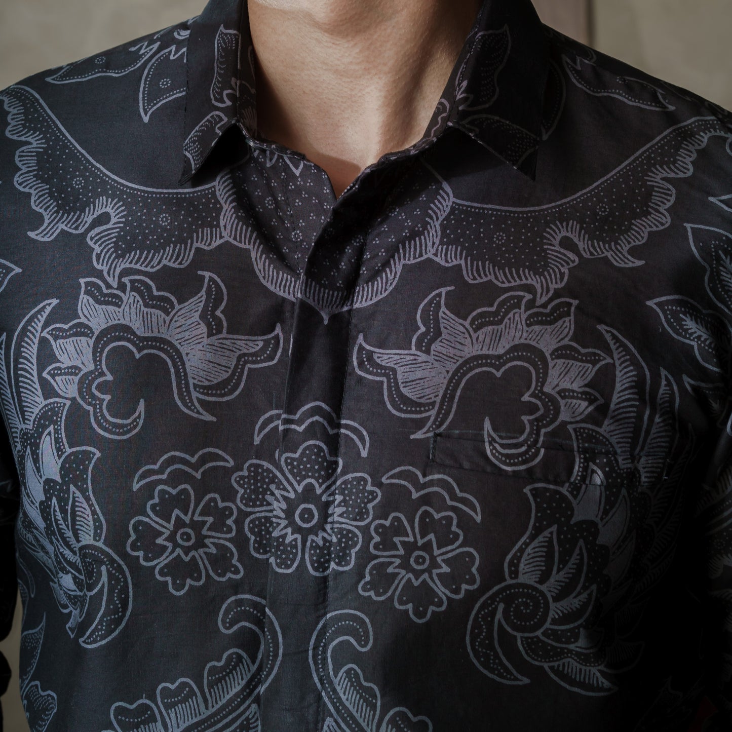 Teradian - Mandalas Premium Men's Long Sleeve Batik Shirt
