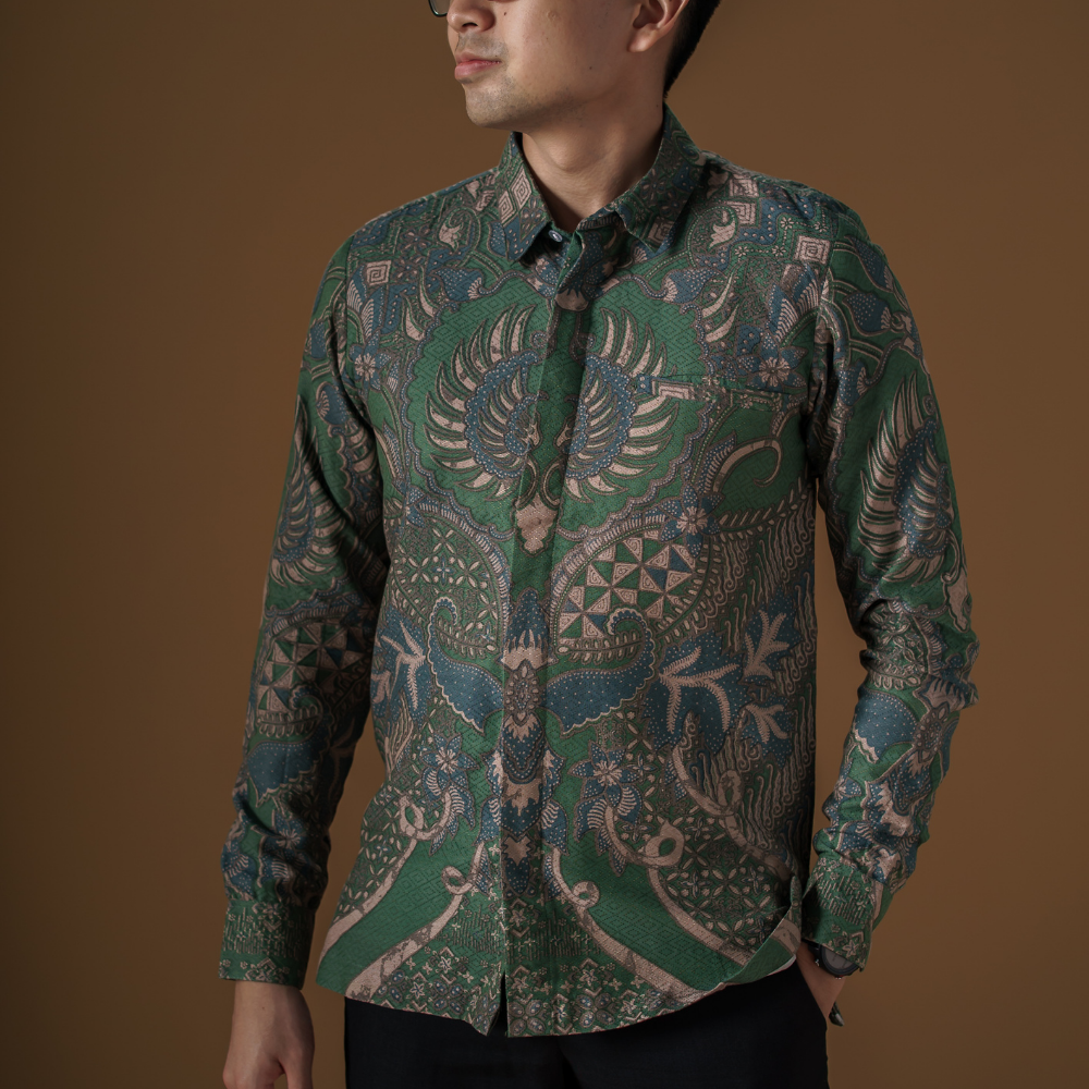 Valdiwa - Mandalas Premium Men's Long Sleeve Batik Shirt