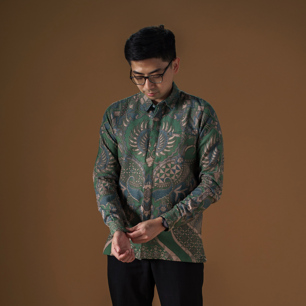 Valdiwa - Mandalas Premium Men's Long Sleeve Batik Shirt
