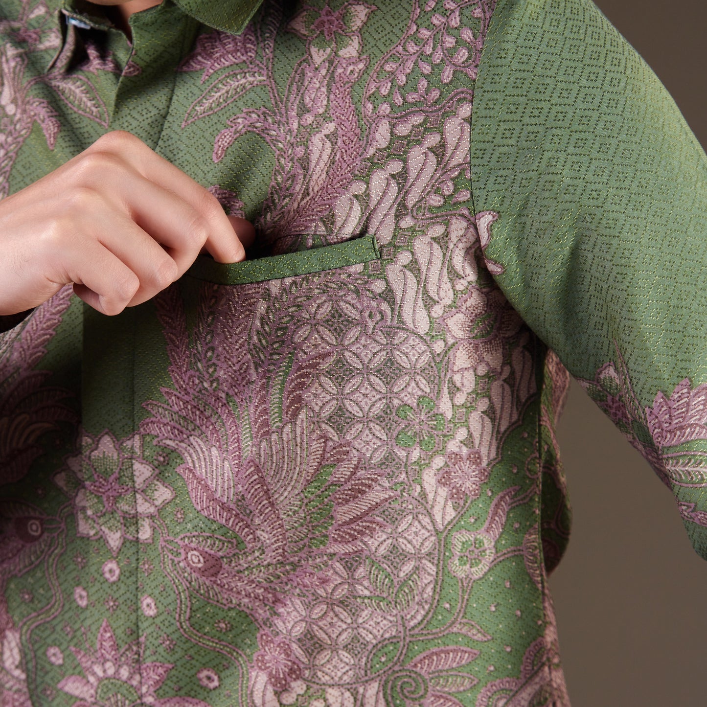 Verdanta - Mandalas Premium Men's Long Sleeve Batik Shirt