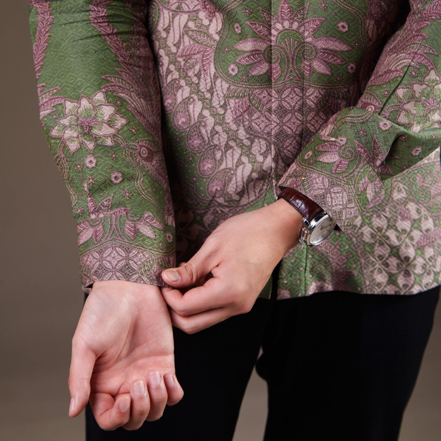 Verdanta - Mandalas Premium Men's Long Sleeve Batik Shirt