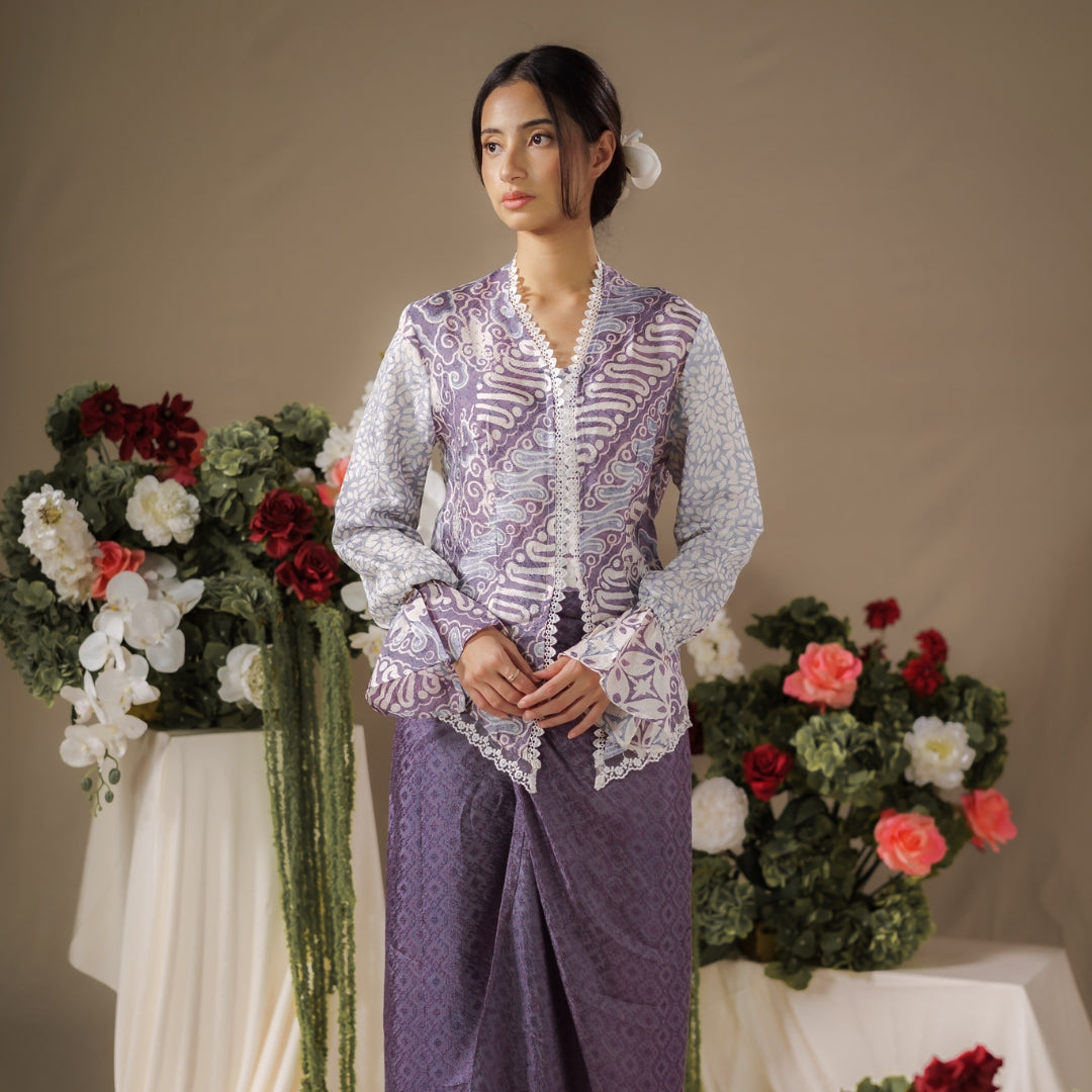 Dalilah Long Sleeve - Mandalas Top Kebaya Set Women's Outer Batik Embroidery Modern