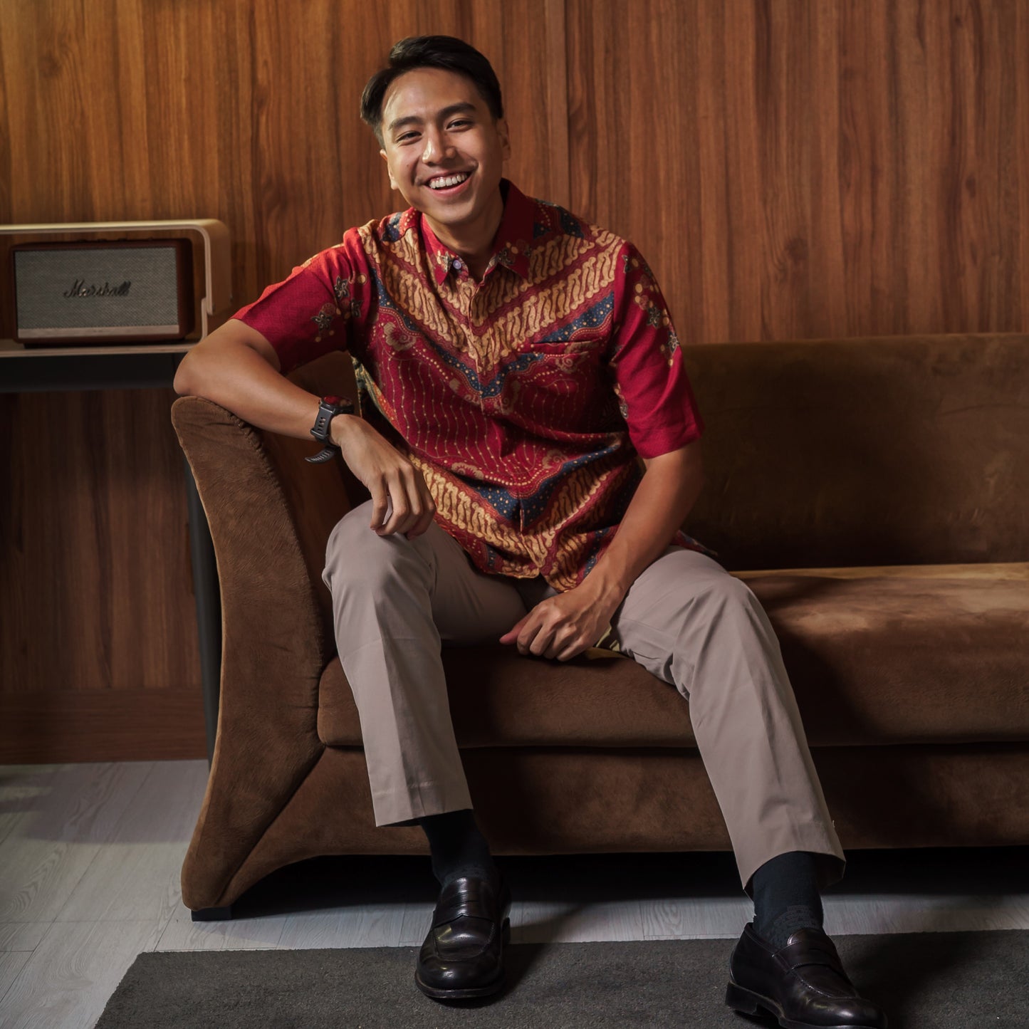 Vira - Mandalas Premium Men's Short Sleeve Batik Shirt