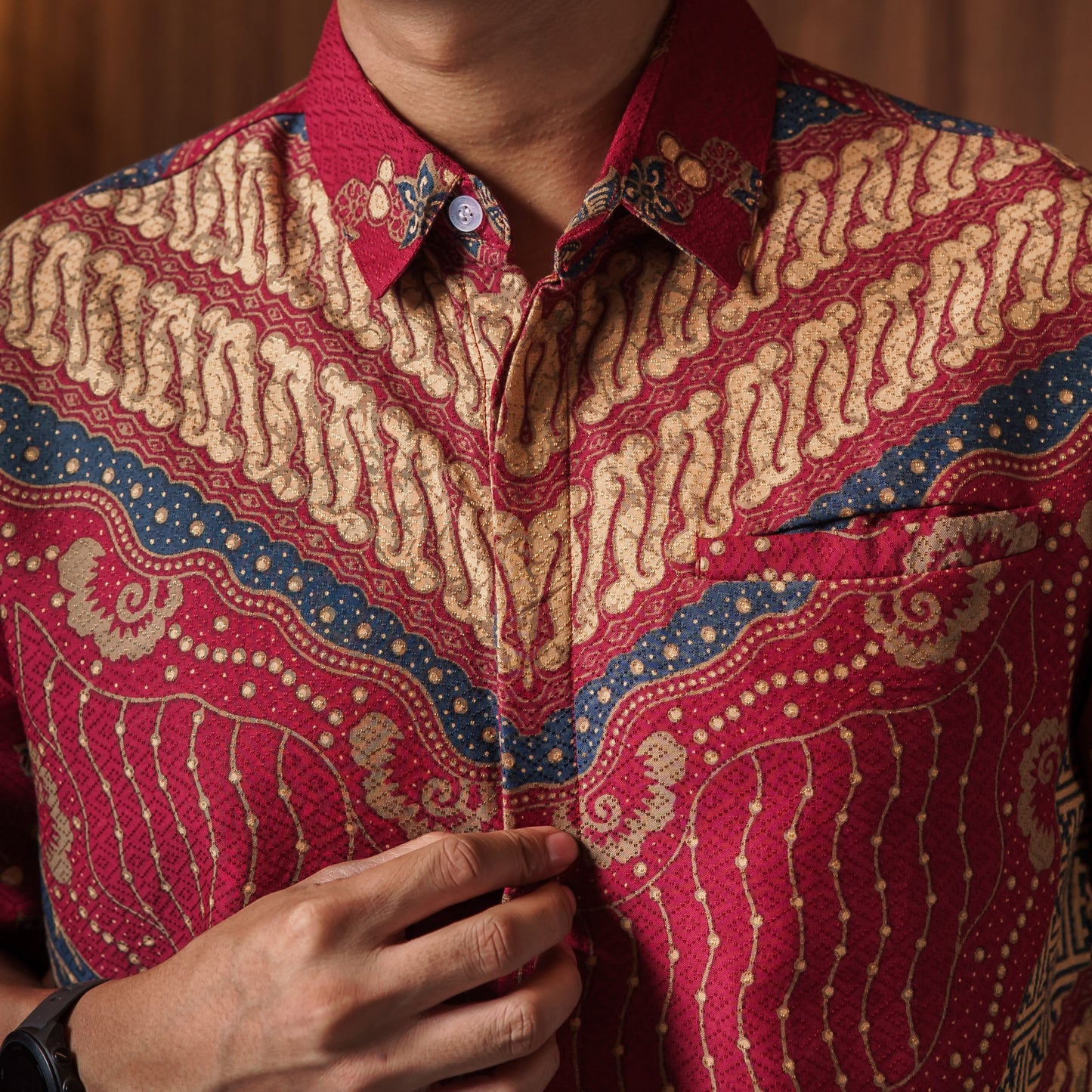 Vira - Mandalas Premium Men's Short Sleeve Batik Shirt