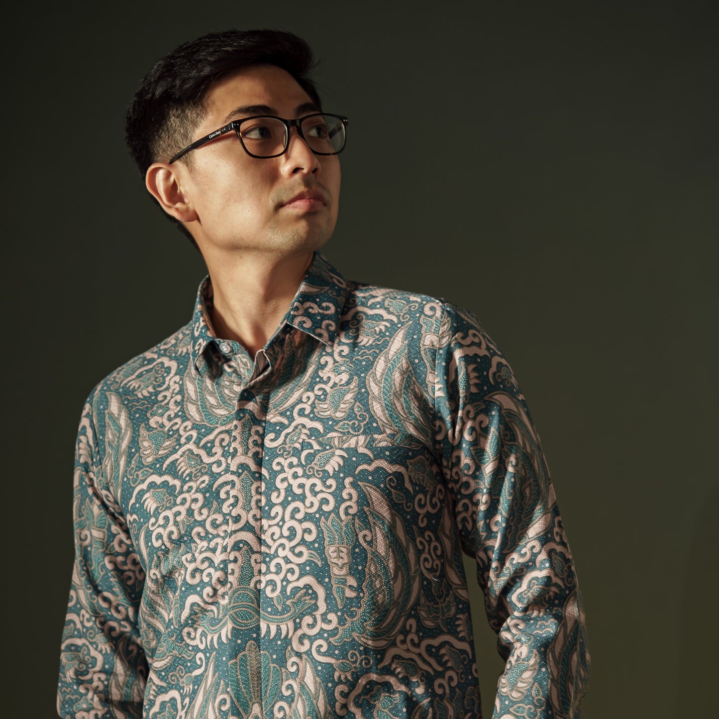 Wurablu - Mandalas Men's Long Sleeve Batik Shirt