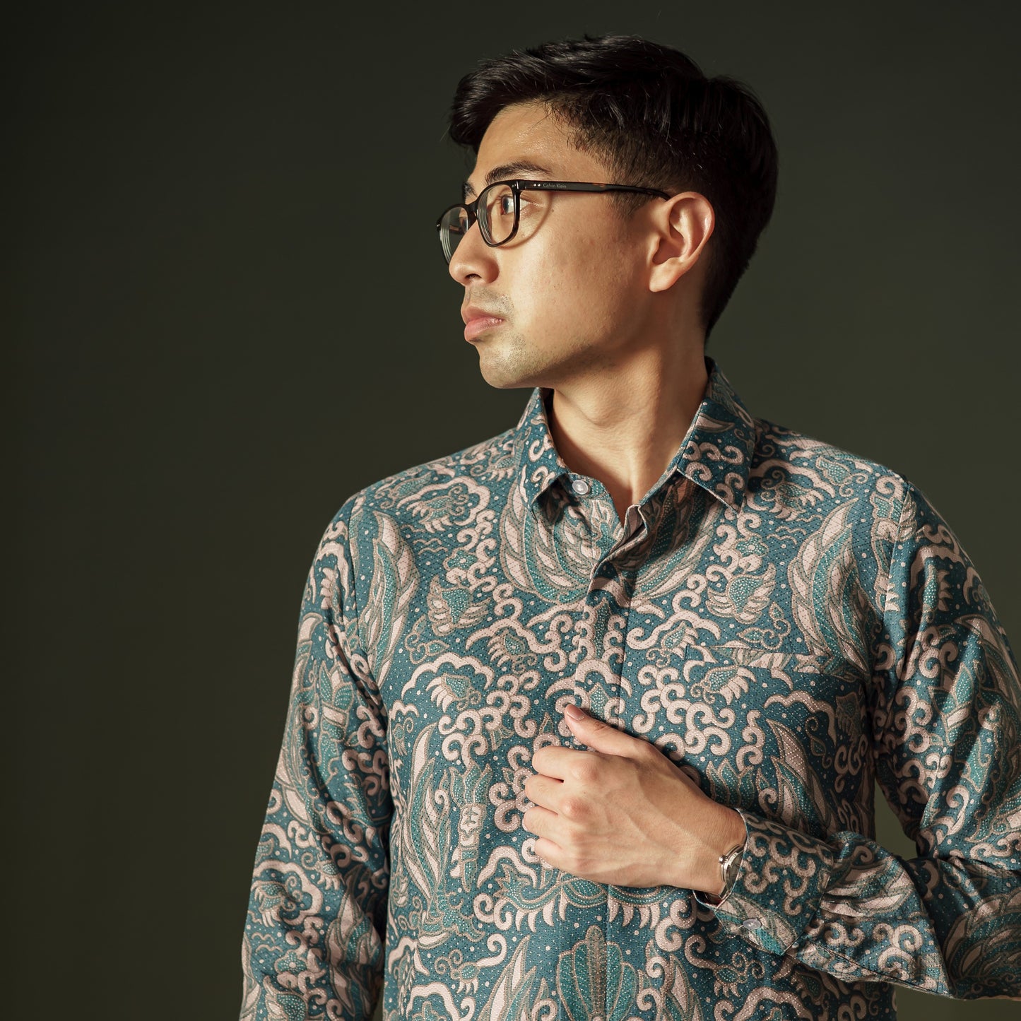 Wurablu - Mandalas Men's Long Sleeve Batik Shirt