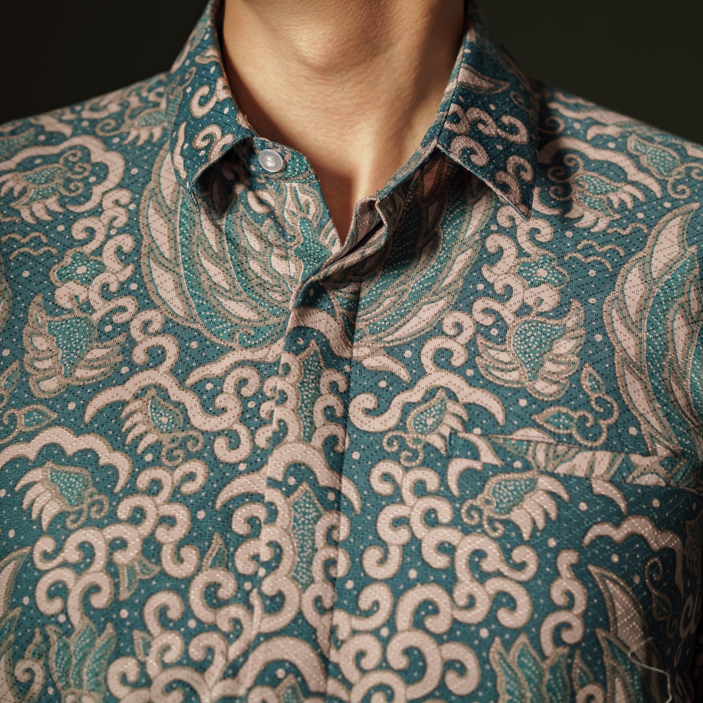 Wurablu - Mandalas Men's Long Sleeve Batik Shirt
