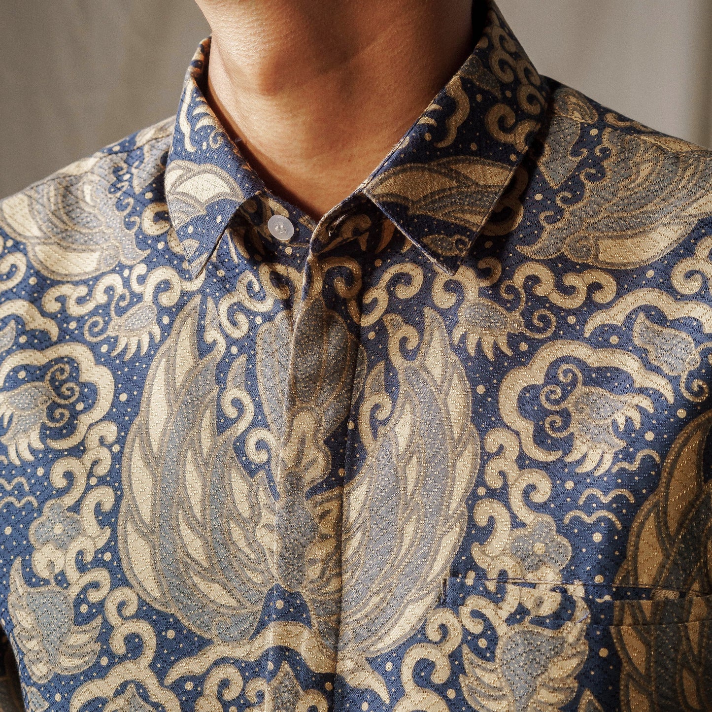 Wuranu - Mandalas Men's Short Sleeve Batik Shirt