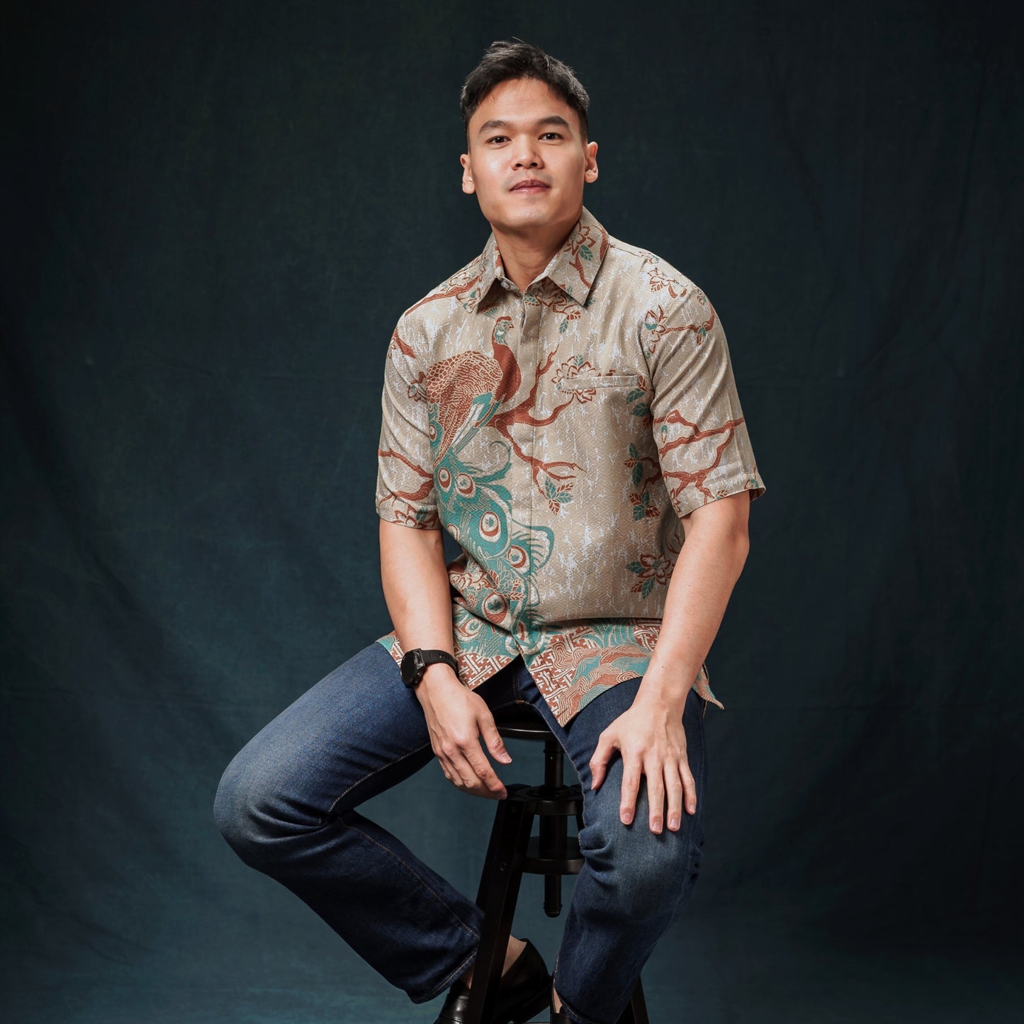Zurtit - Mandalas Premium Men's Short Sleeve Batik Shirt