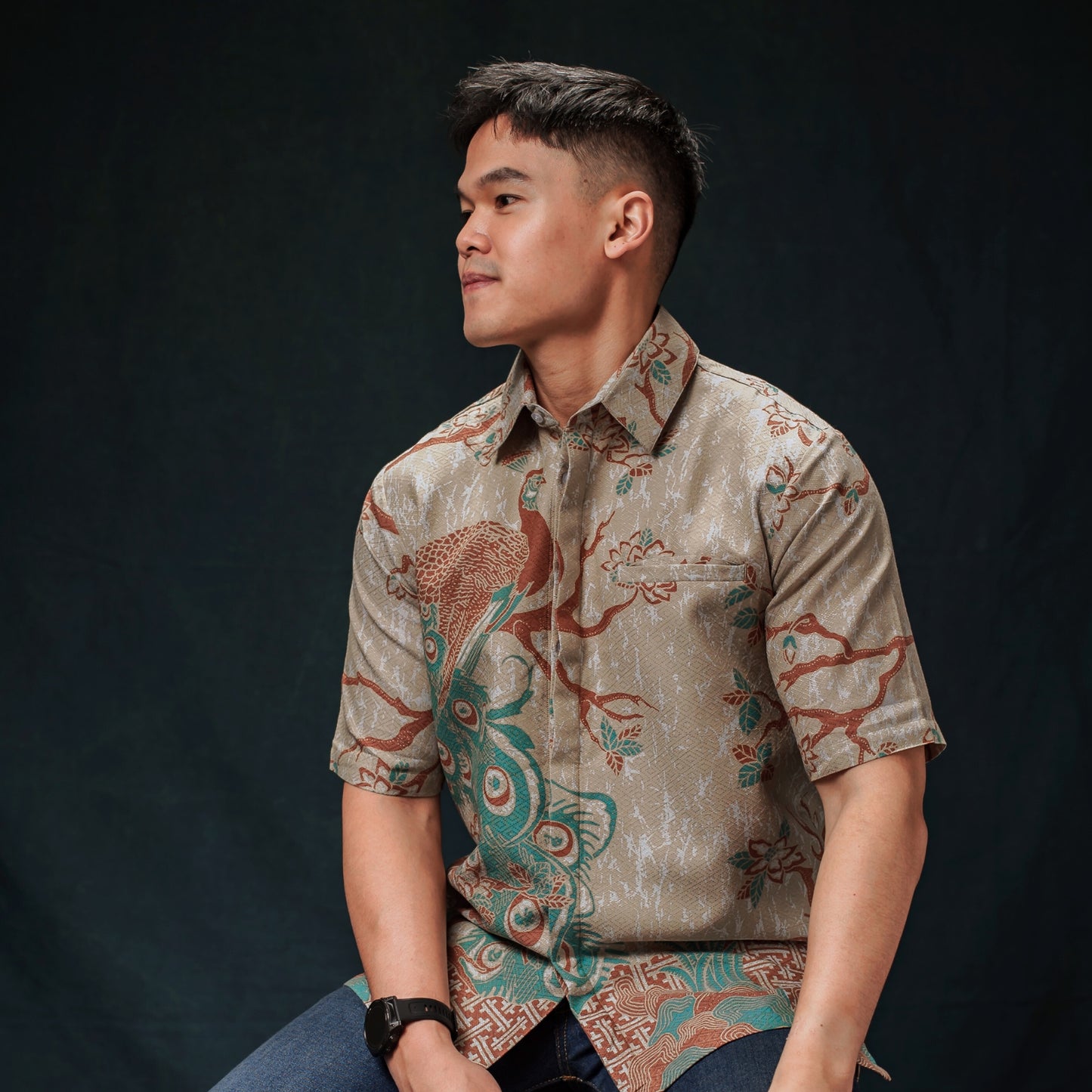 Zurtit - Mandalas Premium Men's Short Sleeve Batik Shirt