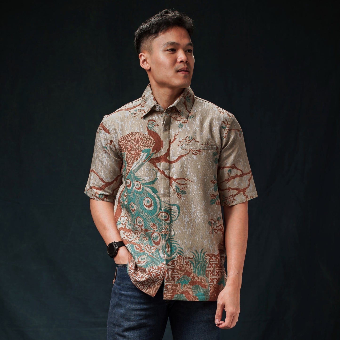 Zurtit - Mandalas Premium Men's Short Sleeve Batik Shirt