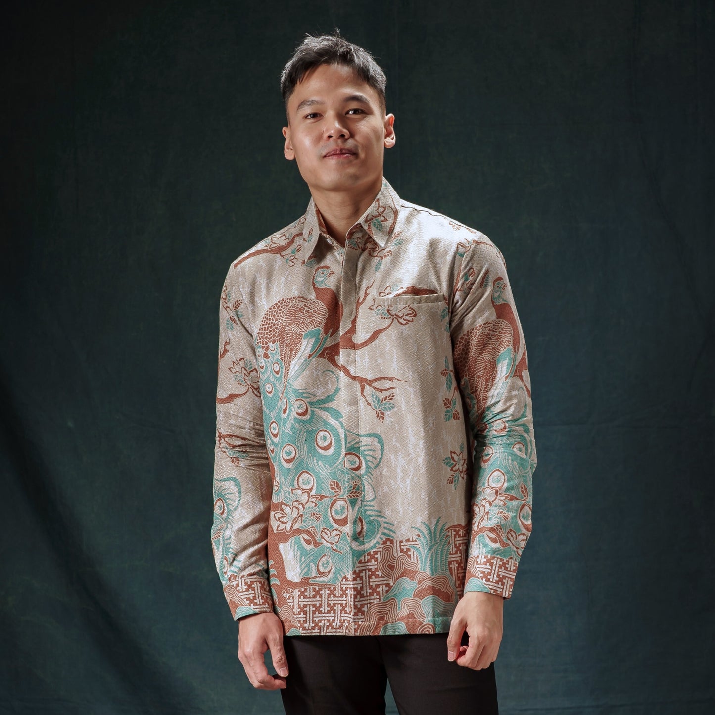 Zurtit - Mandalas Premium Men's Long Sleeve Batik Shirt