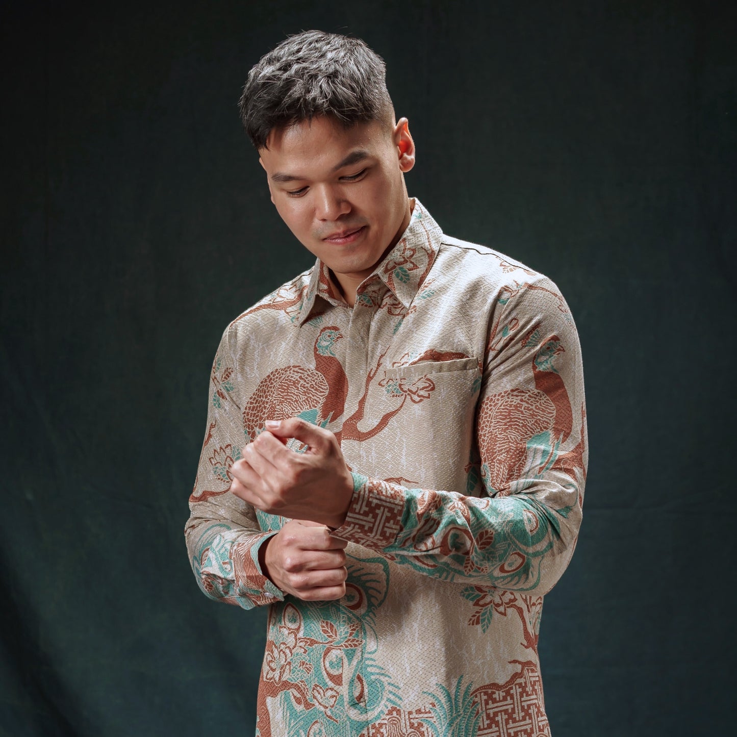 Zurtit - Mandalas Premium Men's Long Sleeve Batik Shirt