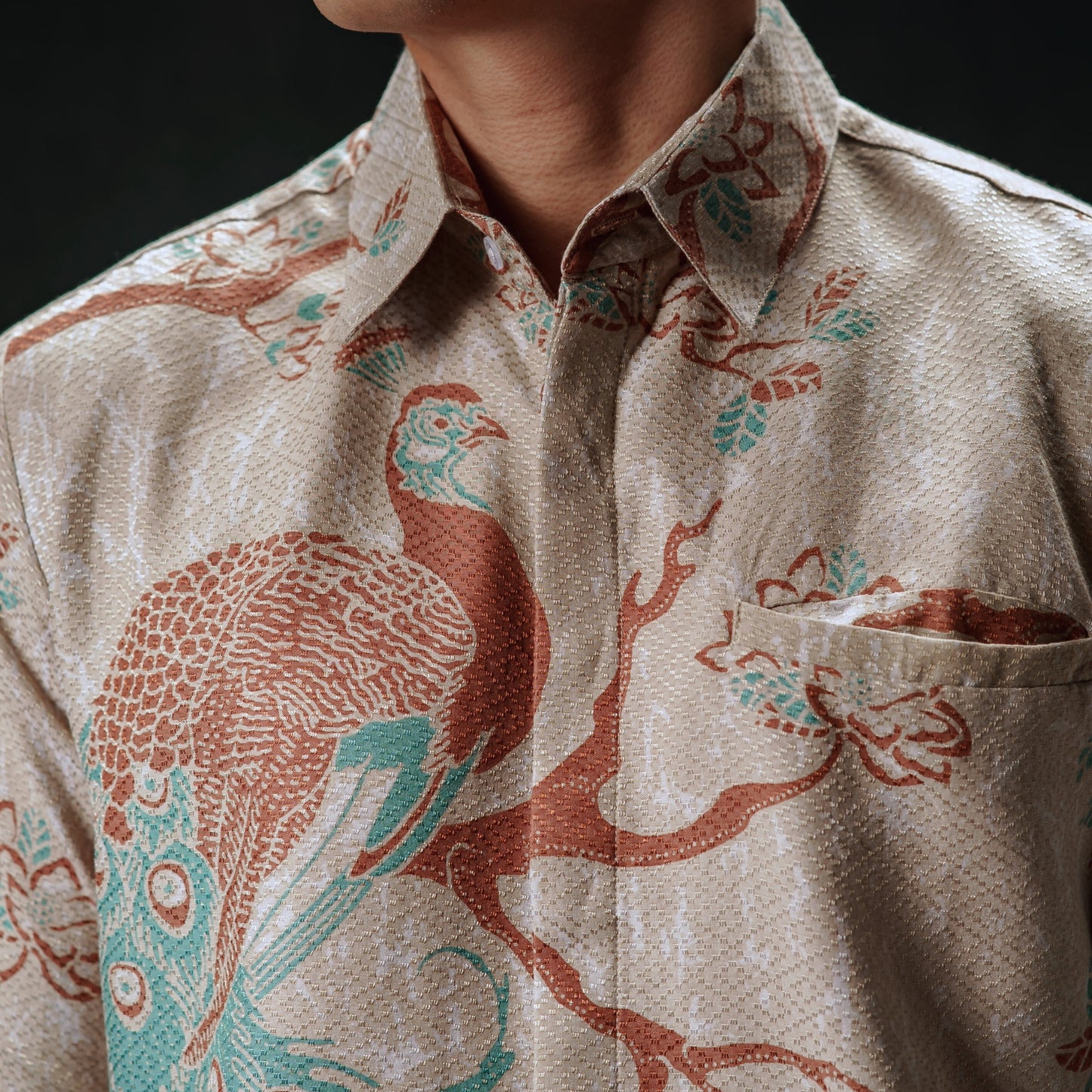 Zurtit - Mandalas Premium Men's Long Sleeve Batik Shirt