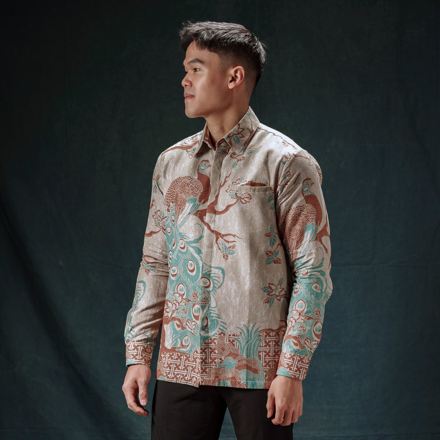 Zurtit - Mandalas Premium Men's Long Sleeve Batik Shirt