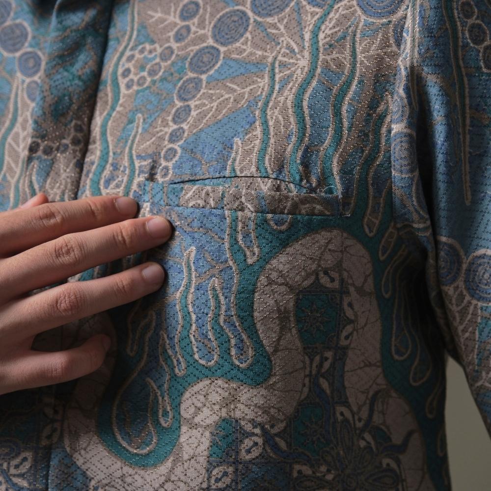 Fireblu - Mandalas Premium Men's Long Sleeve Batik Shirt