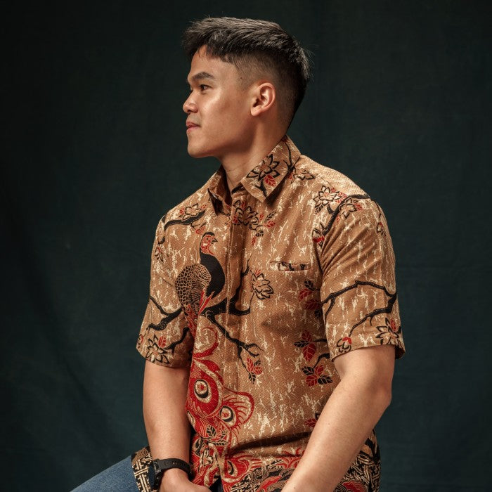 Baratit - Mandalas Men's Short Sleeve Batik Shirt