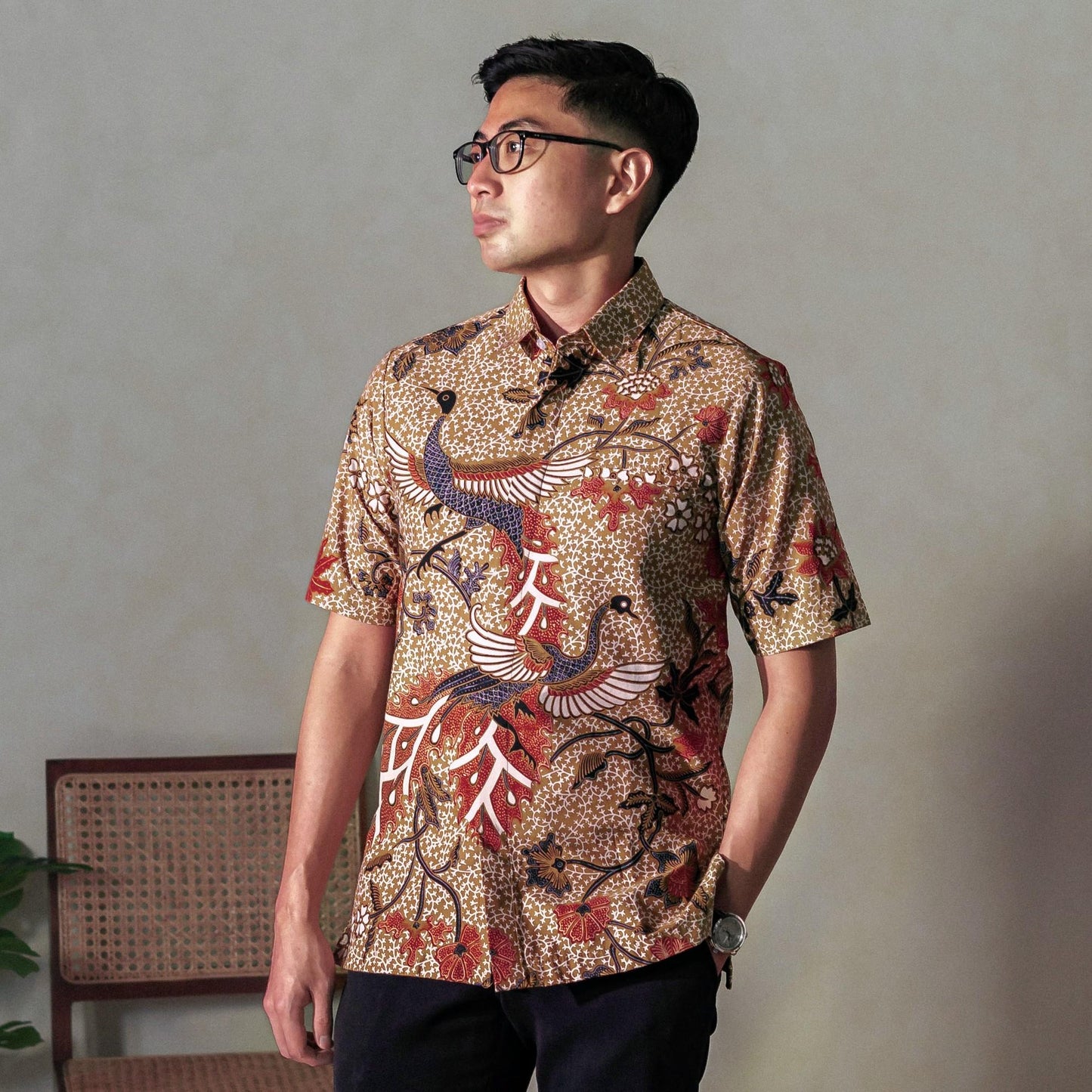 Trisesa - Mandalas Premium Men's Short Sleeve Batik Shirt