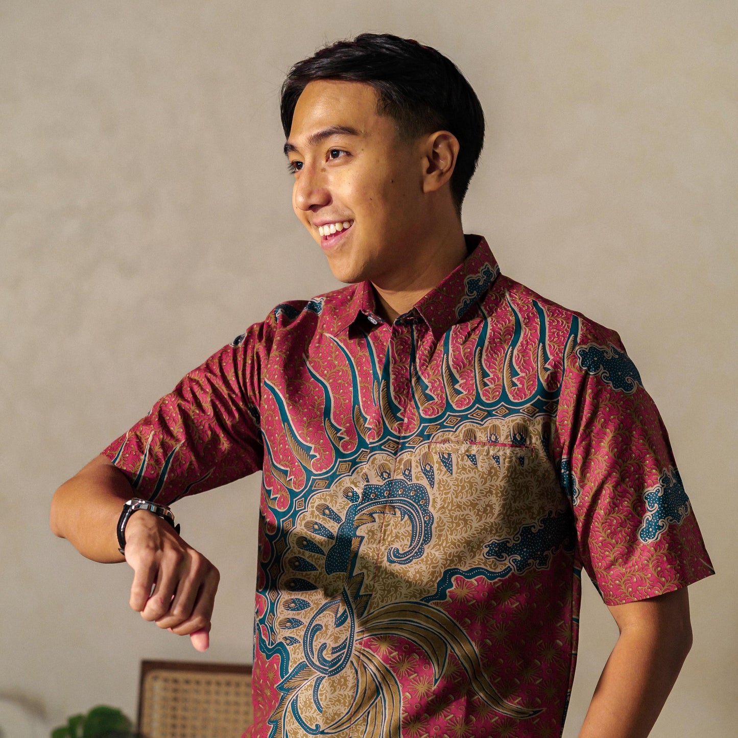 Awara - Mandalas Premium Men's Short Sleeve Batik Shirt
