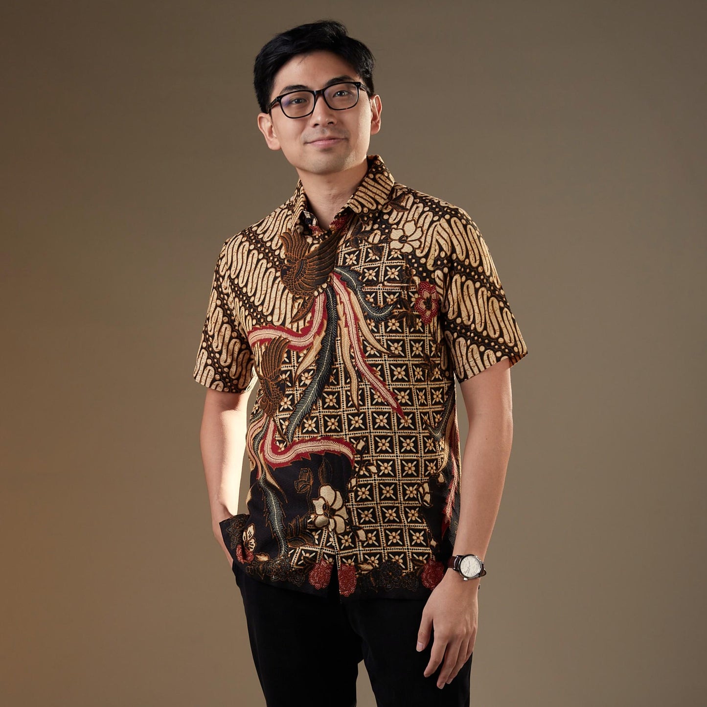 Skorel - Mandalas Kemeja Batik Pria Premium Lengan Pendek