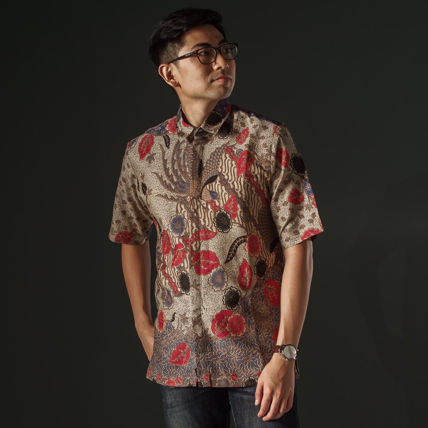 Puspagal - Mandalas Premium Men's Short Sleeve Batik Shirt