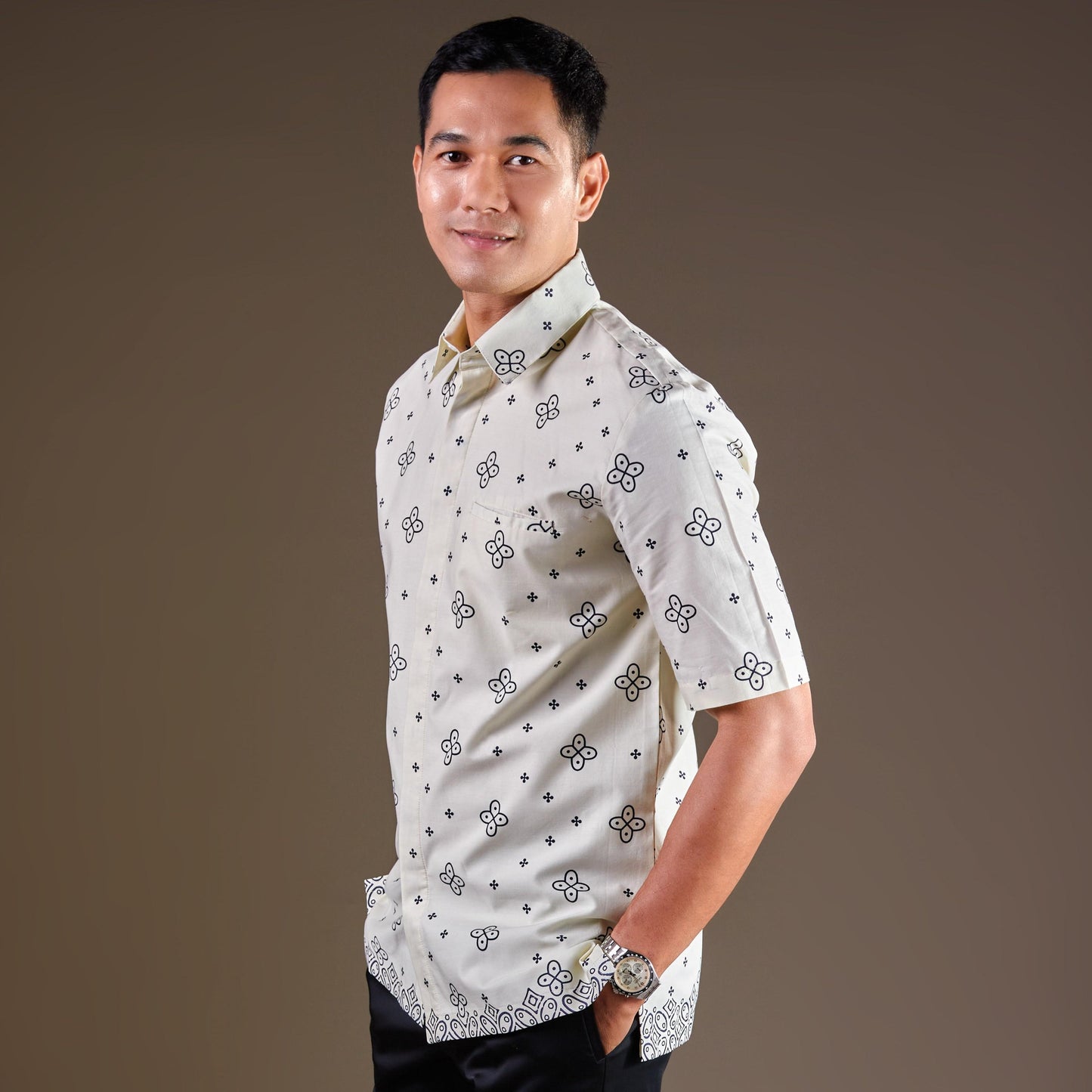 Bangi - Mandalas Premium Men's Short Sleeve Batik Shirt