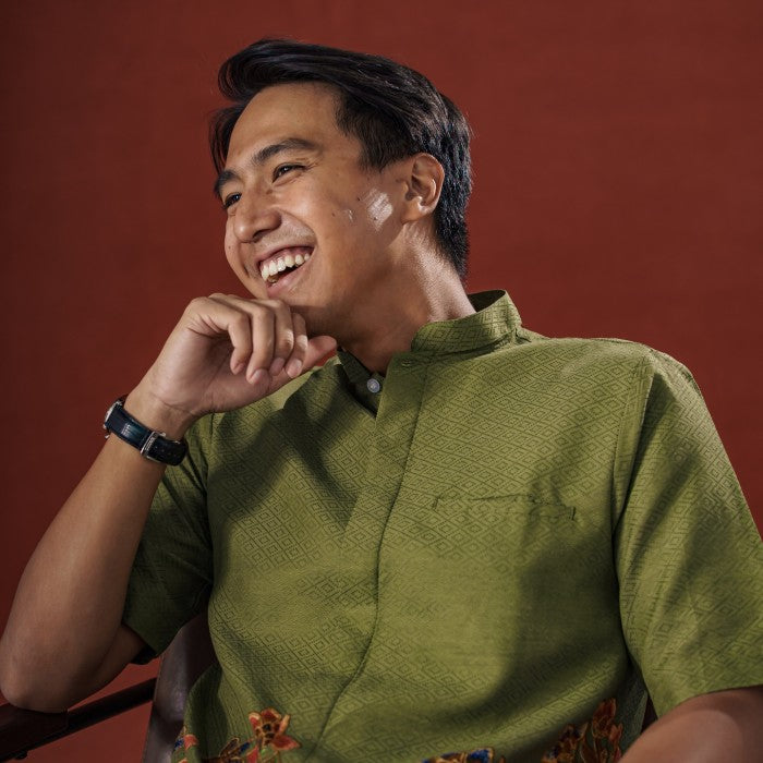 Akdar - Mandalas Koko Premium Men's Short Sleeve Batik Shirt