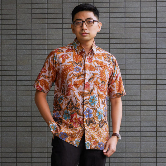 Gantamas - Mandalas Kemeja Batik Pria Premium Lengan Pendek