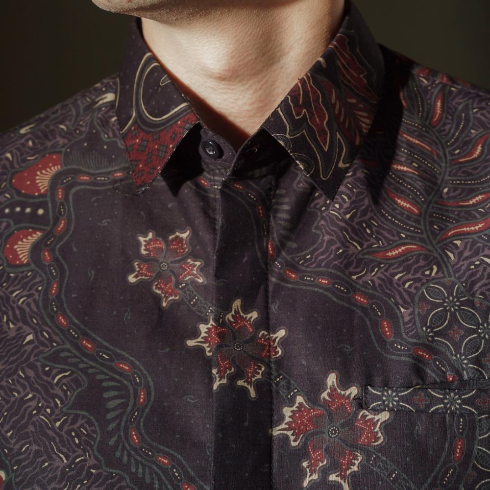 Pangestu - Mandalas Premium Men's Long Sleeve Batik Shirt