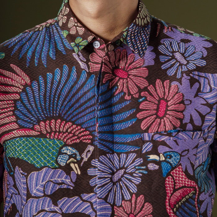 Rangni - Mandalas Premium Men's Short Sleeve Batik Shirt