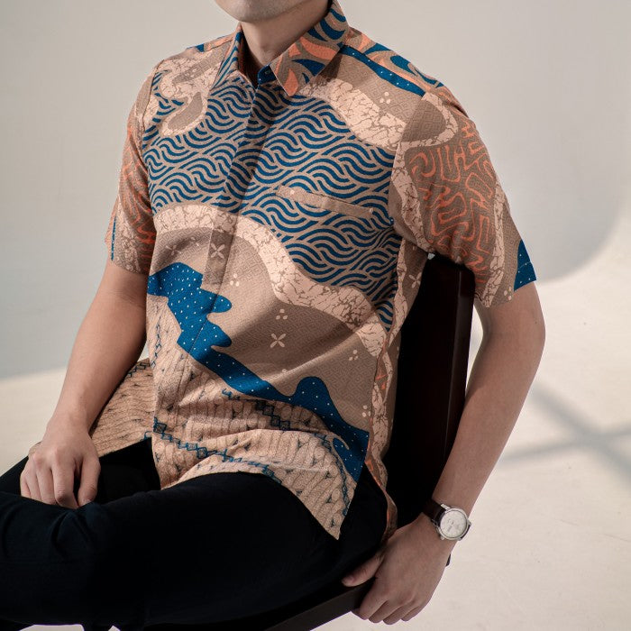 Cidaton - Mandalas Kemeja Batik Pria Premium Lengan Pendek