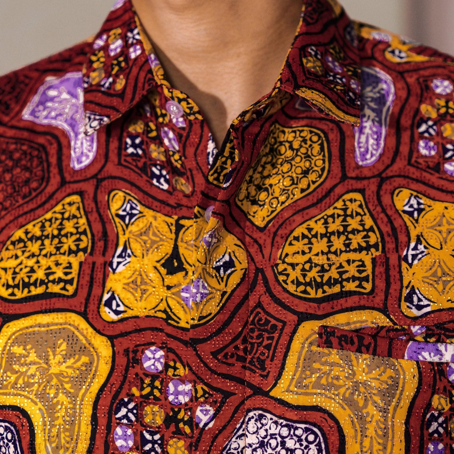 Demangan - Mandalas Premium Men's Short Sleeve Batik Shirt