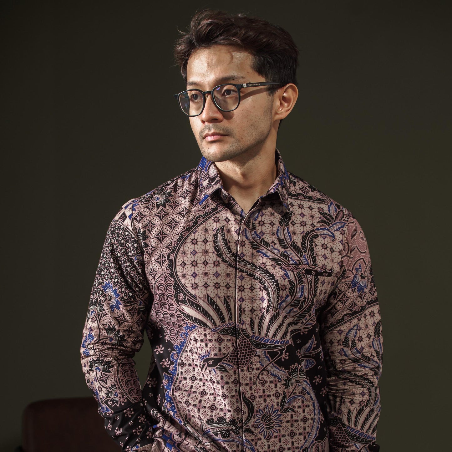 Meikasa - Mandalas Premium Men's Long Sleeve Batik Shirt