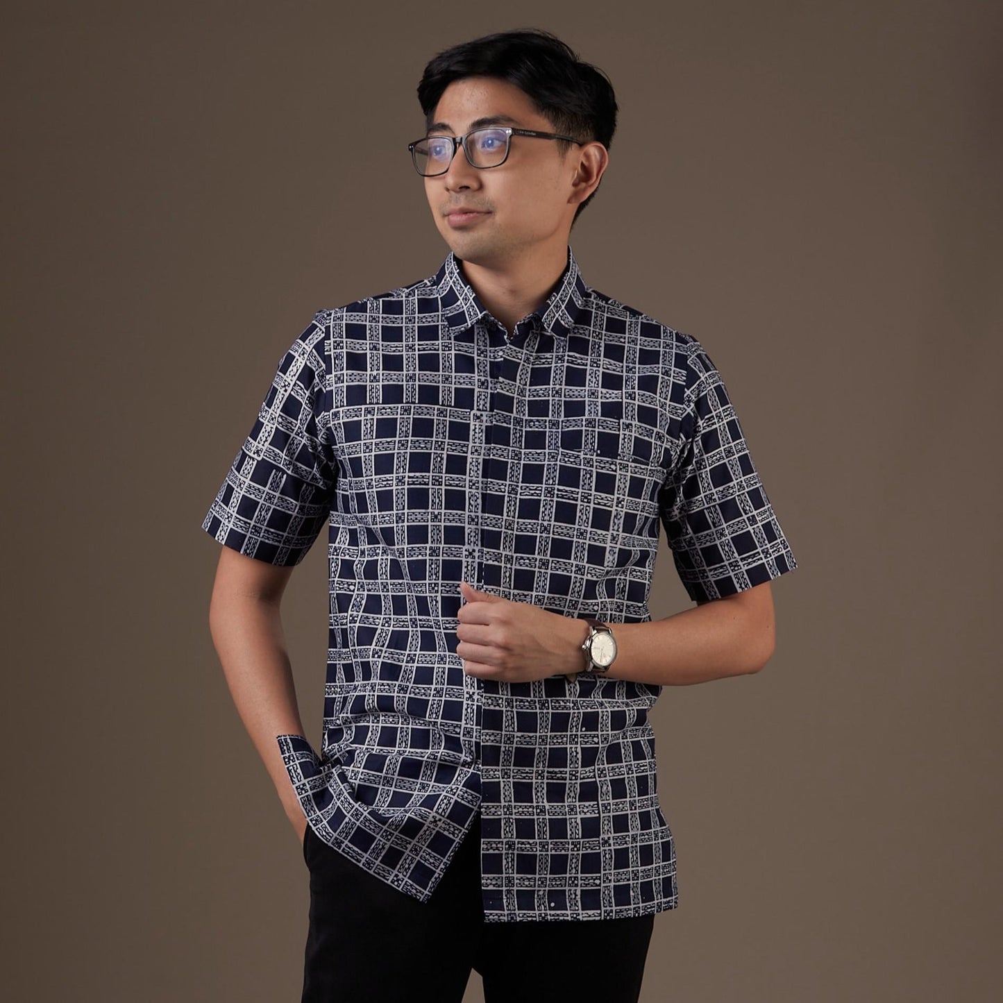 Rajutan - Mandalas Kemeja Batik Pria Premium Lengan Pendek