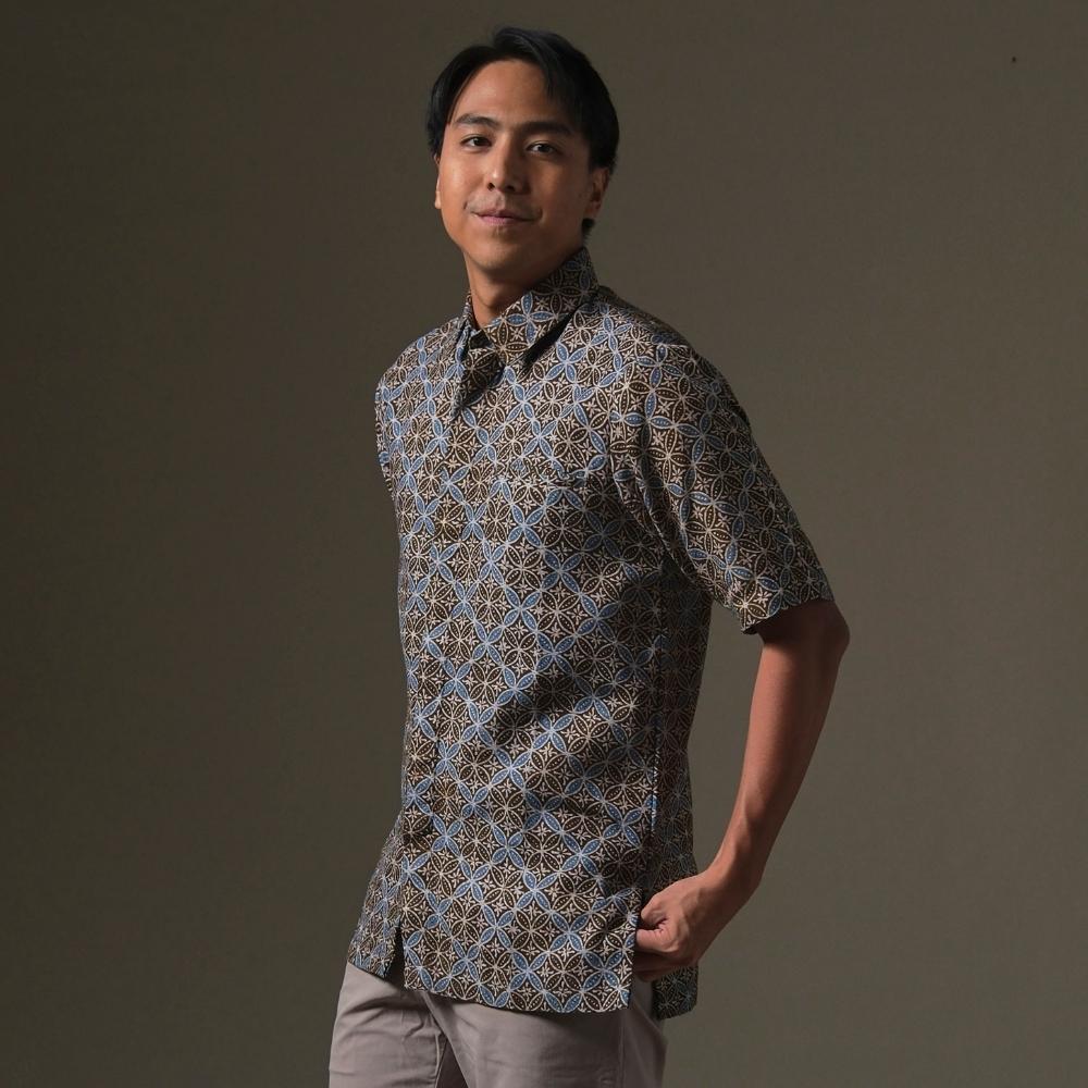 Hejoru - Mandalas Premium Men's Short Sleeve Batik Shirt