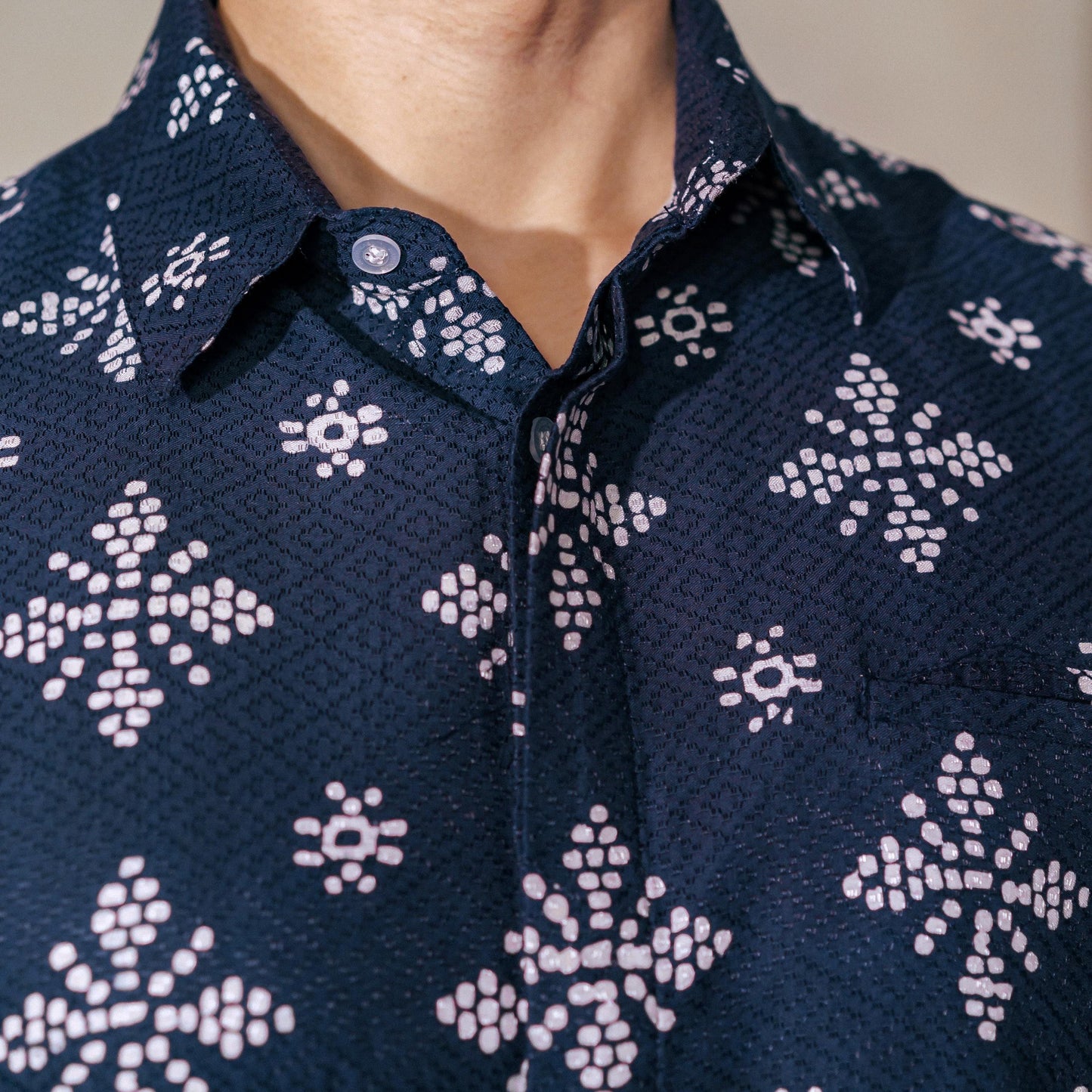 Polar - Mandalas Premium Men's Short Sleeve Batik Shirt