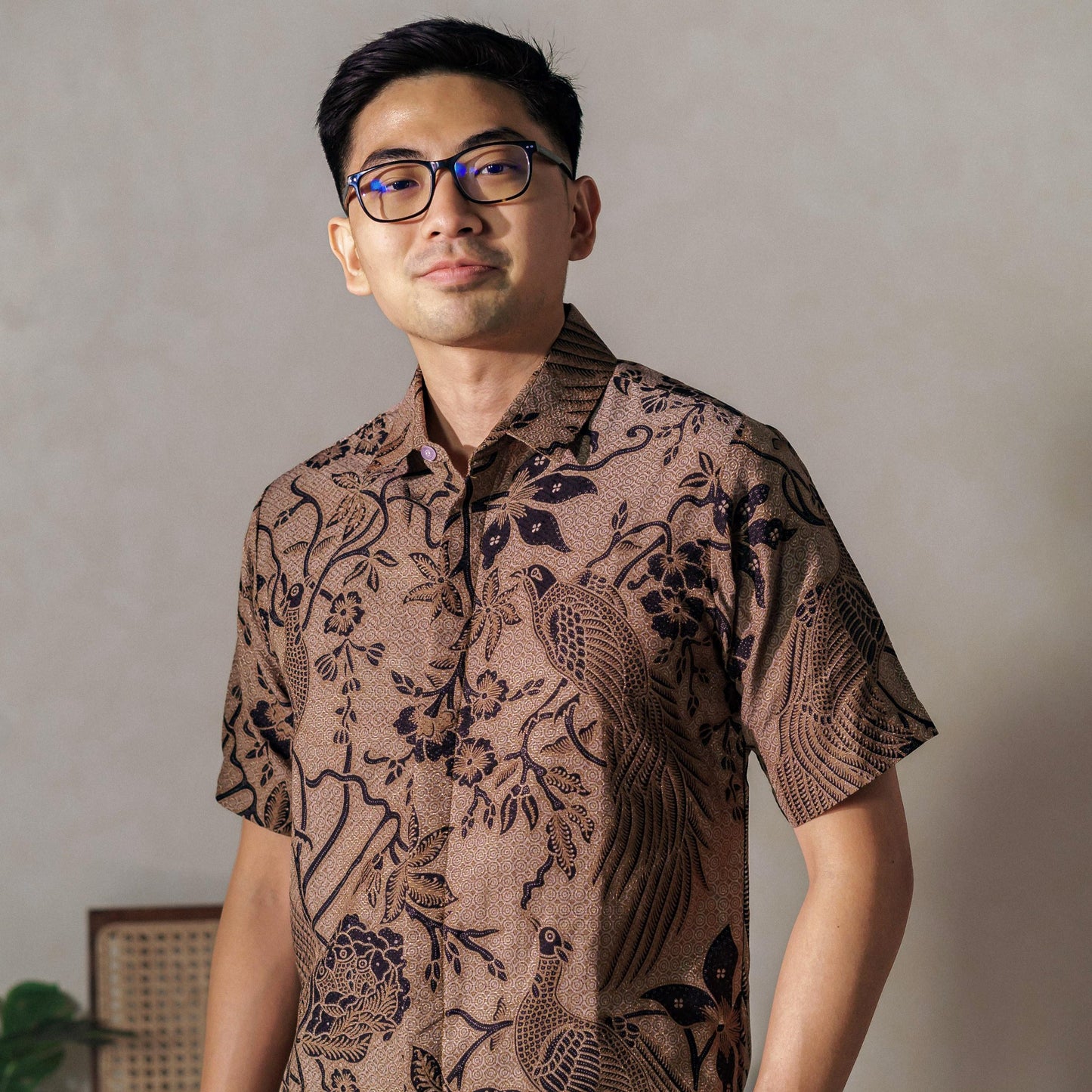 Cendrawasih - Mandalas Premium Men's Short Sleeve Batik Shirt
