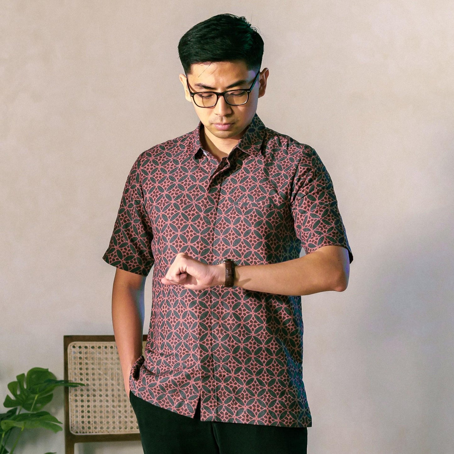 Kabata - Mandalas Premium Men's Short Sleeve Batik Shirt