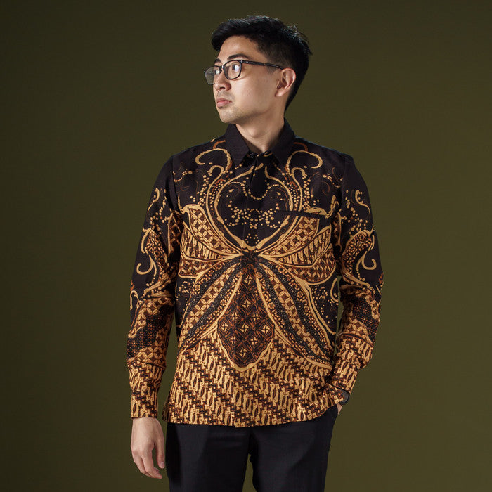 Suri - Mandalas Premium Men's Long Sleeve Batik Shirt
