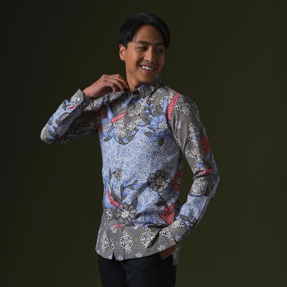 Bladia - Mandalas Premium Men's Long Sleeve Batik Shirt