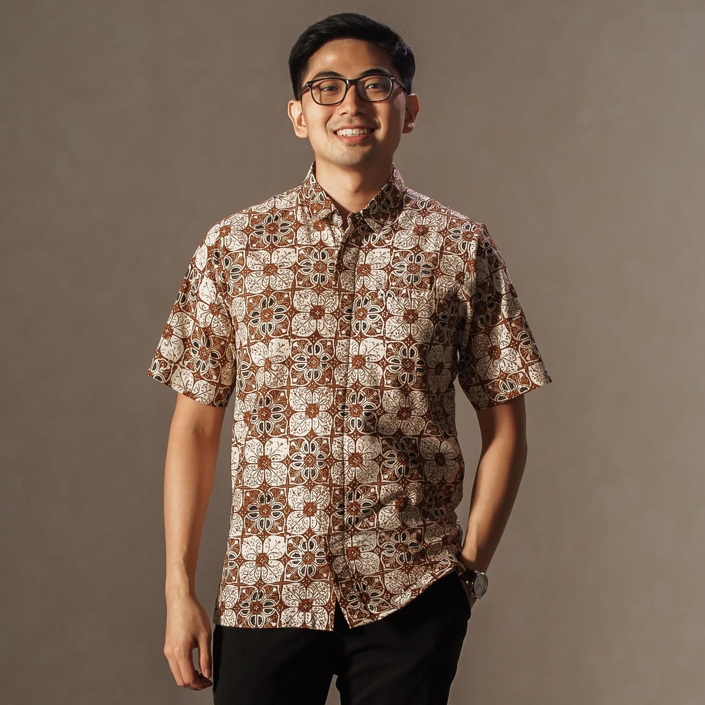 Rakapu - Mandalas Premium Men's Short Sleeve Batik Shirt