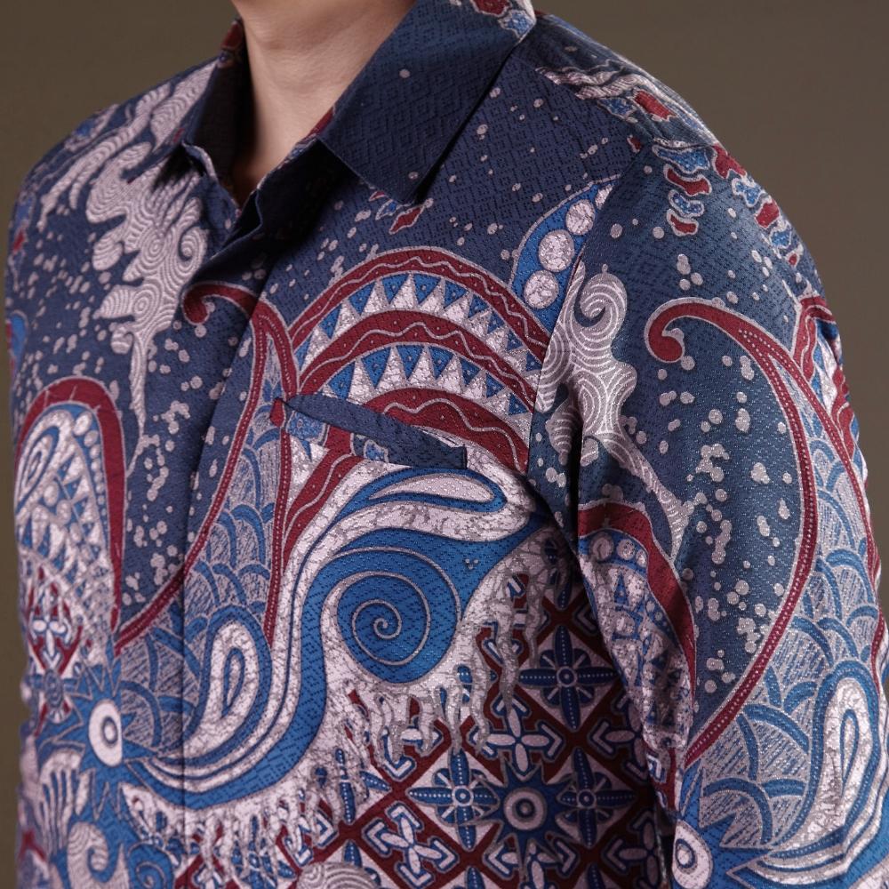 Yumatos - Mandalas Premium Men's Long Sleeve Batik Shirt