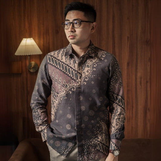 Divel - Mandalas Men's Long Sleeve Batik Shirt