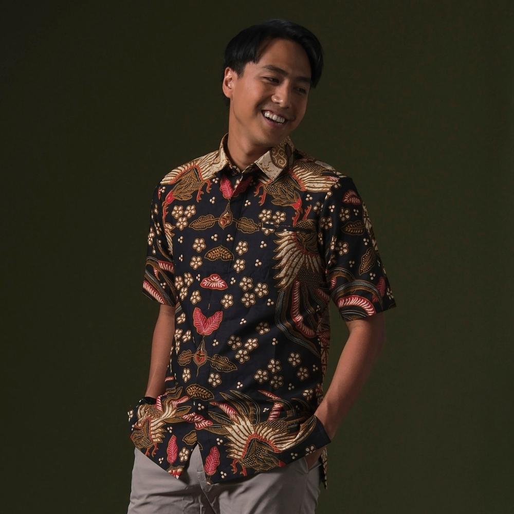 Simatam - Mandalas Premium Men's Short Sleeve Batik Shirt