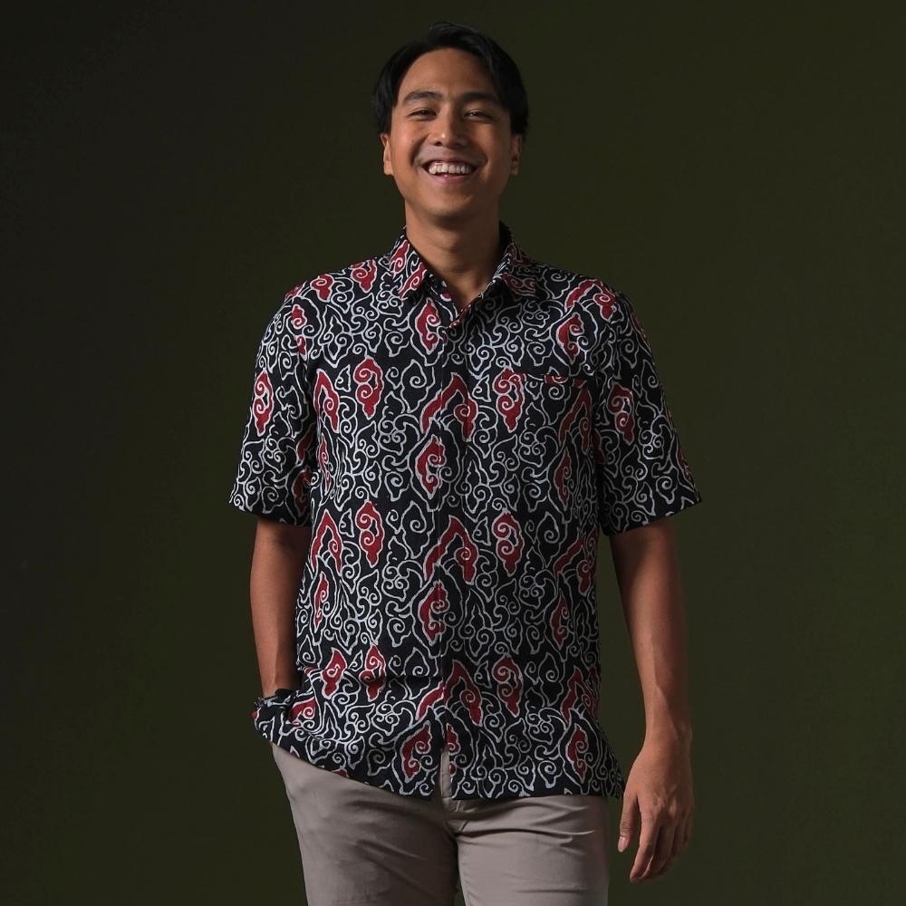Awanaka - Mandalas Premium Men's Short Sleeve Batik Shirt
