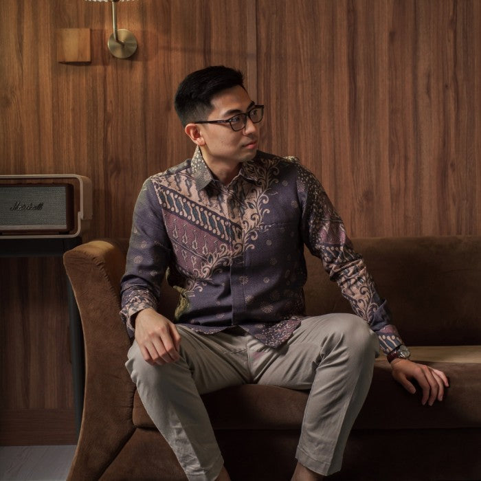 Divel - Mandalas Men's Long Sleeve Batik Shirt