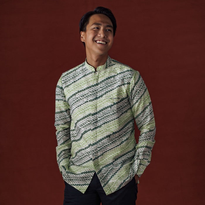 Daffa - Mandalas Koko Premium Men's Long Sleeve Batik Shirt