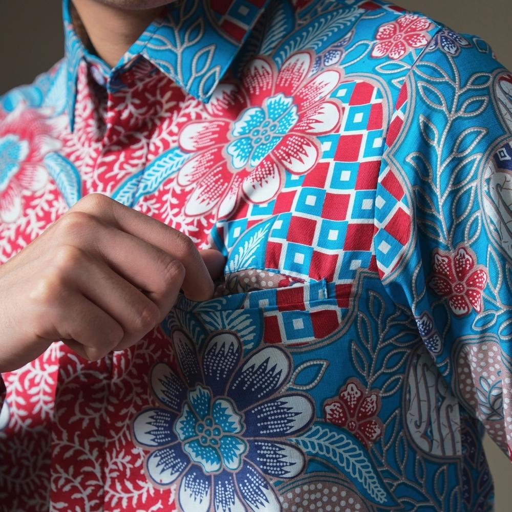 Vantelo - Mandalas Premium Men's Long Sleeve Batik Shirt